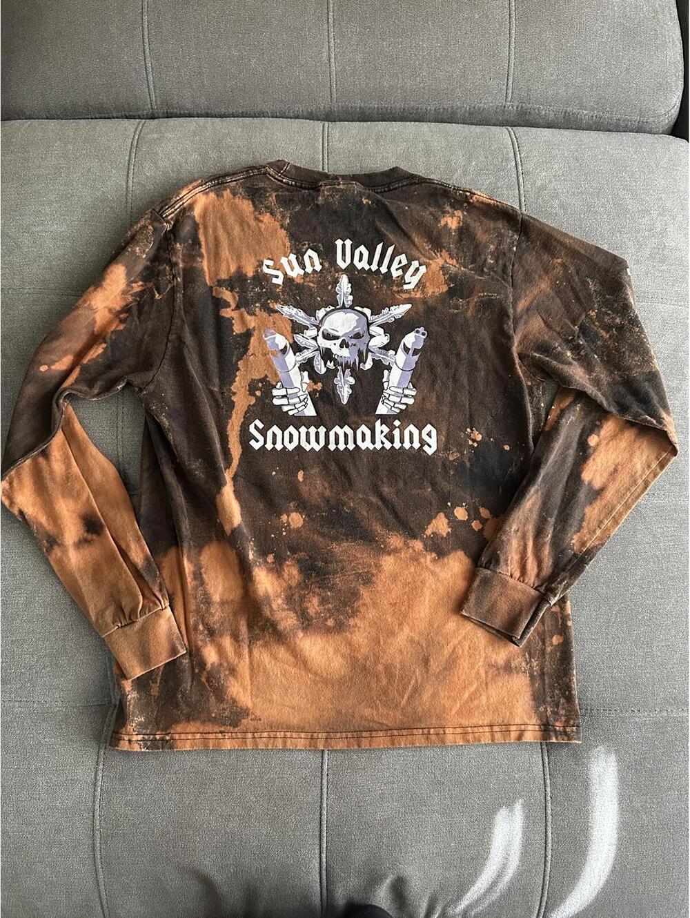 SOLD Vintage Upcycled Sun Valley Idaho Snowmaking Long Sleeve T-Shirt - Picture 5 of 6